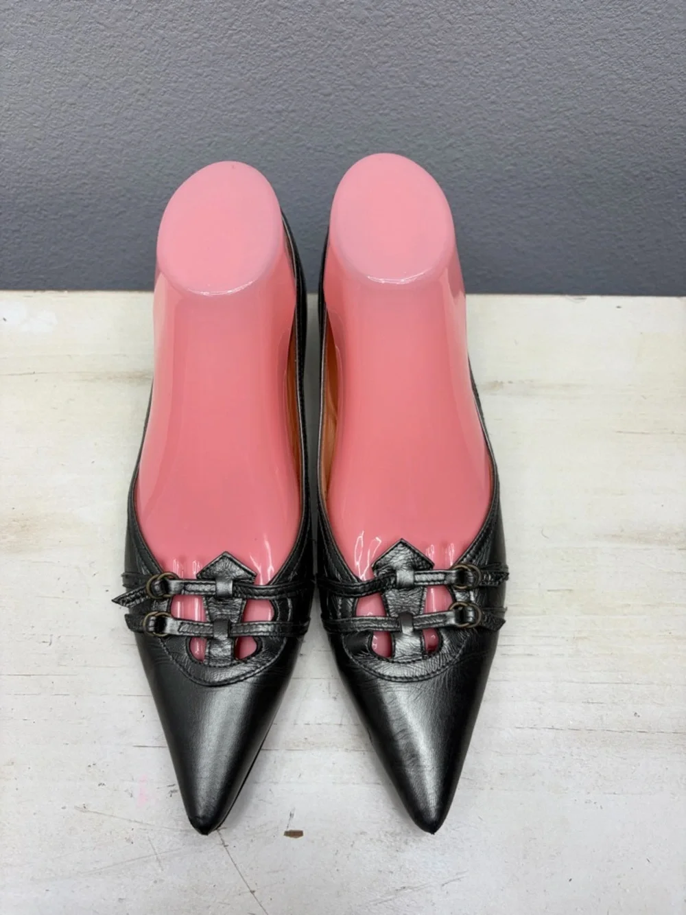 J. Crew Silver Leather Pointed Loafers Size 8